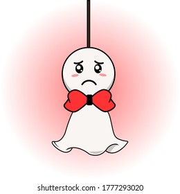 Desain vector of teru - teru bozu is sad, suitable for illustrations, stickers, covers, books, banners, stickers