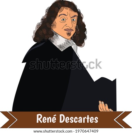 René Descartes was a French-born philosopher, mathematician, and scientist . Foto stock © 
