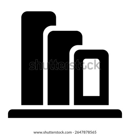 Descending Bar Graph Icon Data Visualization Chart Symbol