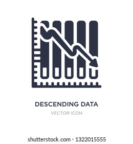 descending data analytics line graphic icon on white background. Simple element illustration from Business concept. descending data analytics line graphic sign icon symbol design.
