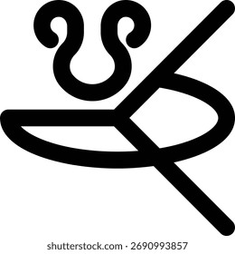 Descending Node, South Node, Orbital Node Outline Icon