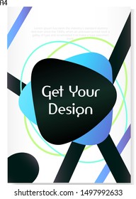 Descent and clean cover with bold text and creative look can be used in any brochure, Proposal, pamphlet and for business report. Based on Bauhaus, Memphis, Abstract, Geometrical and Descent style.