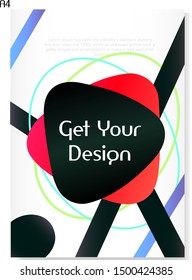 Descent and clean cover with bold text and creative look can be used in any brochure, Proposal, pamphlet and for business report. Based on Bauhaus, Memphis, Abstract, Geometrical and Descent style.