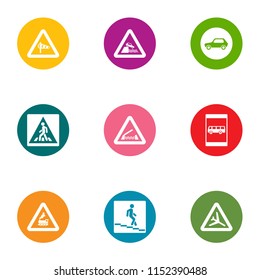 Descent icons set. Flat set of 9 descent vector icons for web isolated on white background