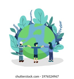 Describes human beings who care about the earth. Protect against natural damage that will accelerate the age of the earth.