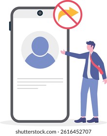 Description concept of don't share identity cards on the internet. theft of personal data, fraud, user account profile documents.

