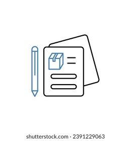 description concept line icon. Simple element illustration. descriptionn concept outline symbol design.