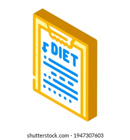 description diet isometric icon vector. description diet sign. isolated symbol illustration