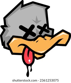 Beschreibung Duck-Grafik, Vektorgrafik, perfekt für E-Sport-Logo-Designs und mehr