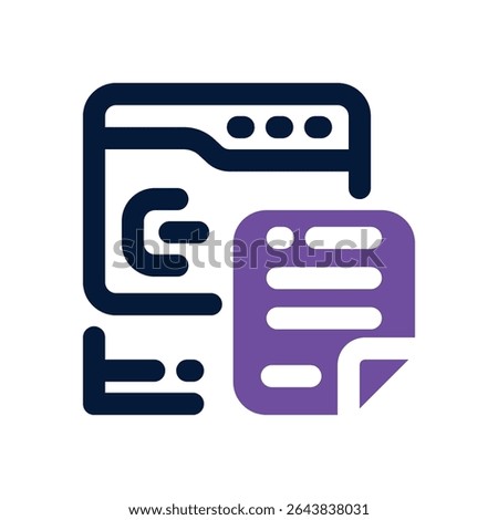 description duotone icon. Sleek and modern vector icon for websites, mobile apps, marketing materials, and corporate design. Fully scalable and ready to use.