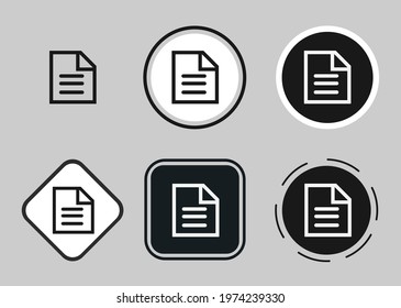 description icon set. Collection of high quality black outline logo for web site design and mobile dark mode apps. Vector illustration on a white background	