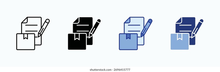 Description icon sheet multiple style collection isolated vector
