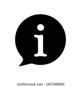 Description icon, speech bubble symbol, vector information icon