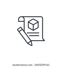 description icon. vector.Editable stroke.linear style sign for use web design,logo.Symbol illustration.