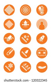 Description icons of clothes (orange)