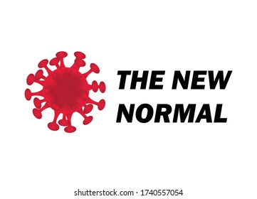 description of new daily life routine. new normal typography. illustrations.