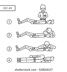 Description the phased provision of first aid. Person badly and the person who provides first aid to the victim. Scheme first aid when you stop breathing and cardiac arrest