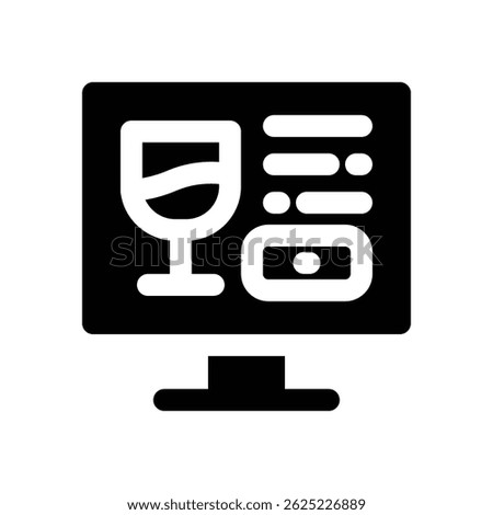 description product glyph icon. Strong and solid vector icon for websites, mobile interfaces, presentations, and visual branding. High quality and easy to edit.