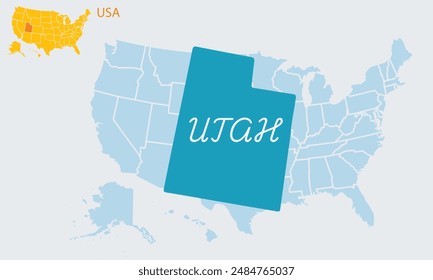 Description

A province of utah in the United States of America. A large map of the United States.Simple.A small USA map is also made on the top side. USA.happy 4th of july.Independence Day.Art and