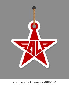 The description Sale on Abstract vector design element star