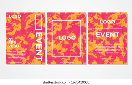 Description : Set Poster  Background - New Bristle Abstrat Background Pattern - Yellow Orange Summer fits for :
Layout, Poster Background, Artwork, Design Exploration, Wall Art , Cover, Book, illustra