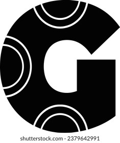 Description: This microstock design asset features a black and white logo with a circle. It is suitable for businesses or brands looking for a clean and minimalistic logo design.