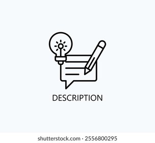 Description Vector, Icon Or Logo Sign Symbol Illustration