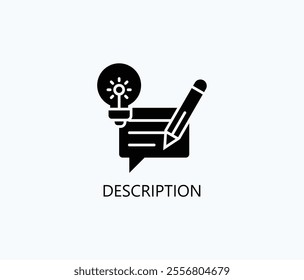 Description Vector, Icon Or Logo Sign Symbol Illustration