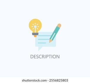 Description Vector, Icon Or Logo Sign Symbol Illustration