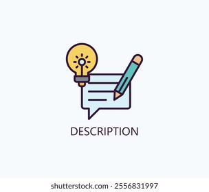 Description Vector, Icon Or Logo Sign Symbol Illustration