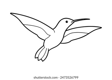 Description: Witness the elegance of a hummingbird's flight as it hovers gracefully near a flower, captured in a dynamic image with blurred wings.