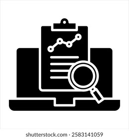 Descriptive Analytics Glyph Icon Vector Illustration