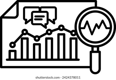 descriptive analytics icon vector description sign