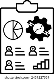icono de análisis descriptivo ilustración vectorial