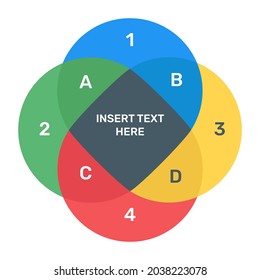 A descriptive informational chart icon in flat design