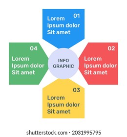 A descriptive or informational infographic icon in flat design