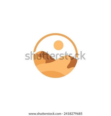 desert africa logo vector design
