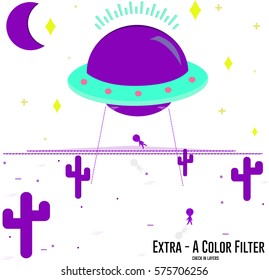 Desert & Aliens, Spaceship & Stars
