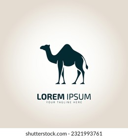 Desert Animal Camel Logo Design Template icon vector illustration