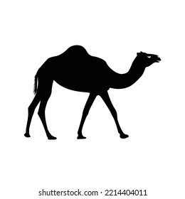 Desert animal hump camel icon | Black Vector illustration |