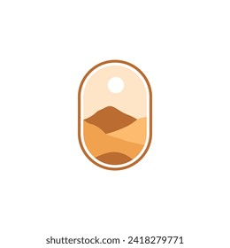 desert arabian logo vector design