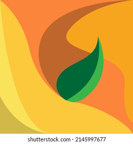 desert background meaningfull vector illustration,accurate dessert colours and one leaf in the middle of the dessert.