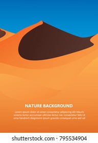 desert background with text space vector illustration