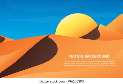 desert background with text space vector illustration