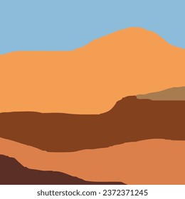 Desert background vector illustration template design