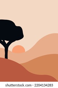 desert background vector, looks simple but modern