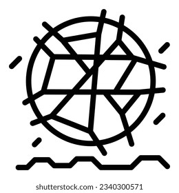 Desert ball icon outline vector. Western tumbleweed. Dead bush