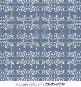 desert blue background with repeated white abstract pattern