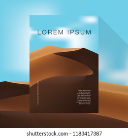 Desert blue sky background landscape. Vector Illustration EPS10.