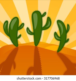 desert with cacti